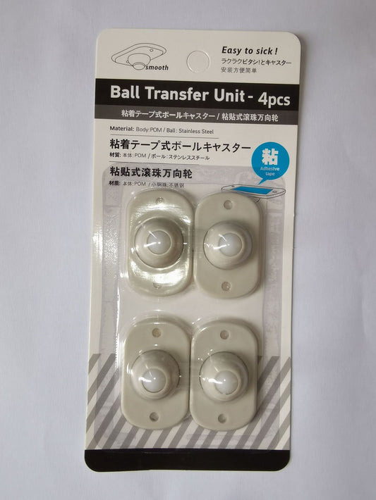4-piece universal pulley system for racks, trash cans, and storage boxes under the bed