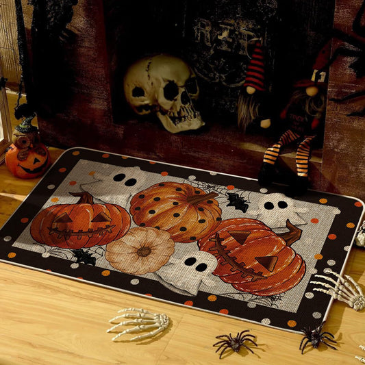 Cross-border cartoon Halloween entrance door mats dirt-resistant and wear-resistant bathroom absorbent easy-to-care foot mats porch floor mats