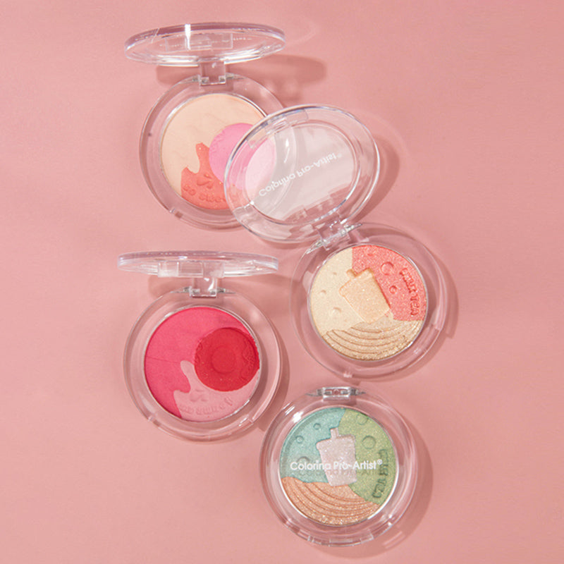 Multi-color pink highlighter blush