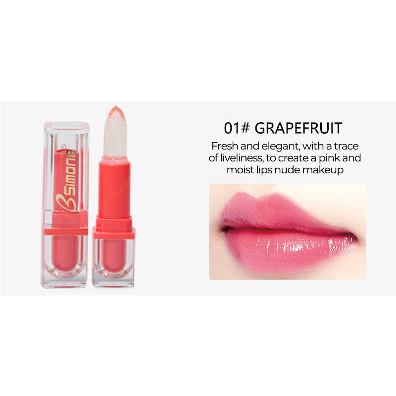 Lustrous color changing lipstick