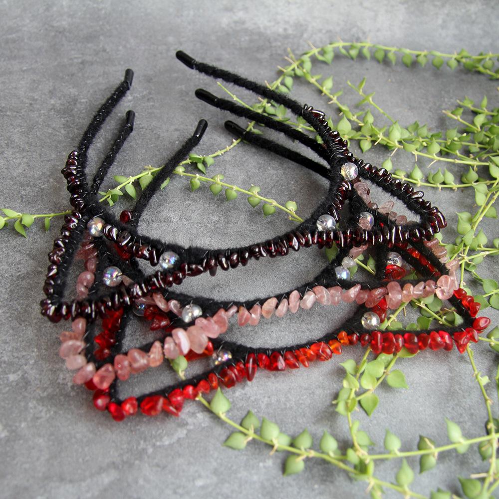 Handcrafted Crown Hair Accessory with Cat Ears & Natural Crystals - Perfect for Parties